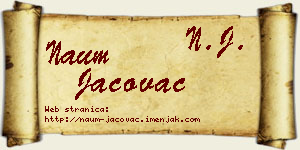 Naum Jačovac vizit kartica